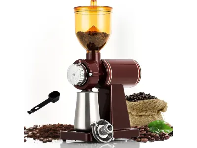 CG-01R MOLINILLO DE CAFÉ ELÉCTRICO CON REBABAS PLANAS DE 58MM Y 8 AJUSTES DE MOLIENDA / DISENO ANTIESTÁTICO - ROJO