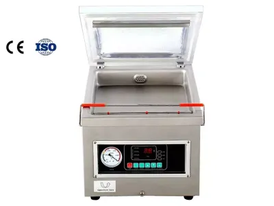 DZ260 ENVADORA SELLADORA EMPACADORA AL VACÍO DE CAMPANA DE MESA CON BARRA DE SELLADO DE 260mm