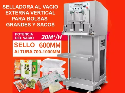 SVE-600V ENVASADORA AL VACÍO VERTICAL POR SUCCIÓN EXTERNA DE 600MM