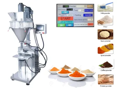 LSH-3000 LLENADORA SEMIAUTOMÁTICA DE POLVO / DOSIFICADORA CON BALANZA ELECTRÓNICA [MAX:3000g]