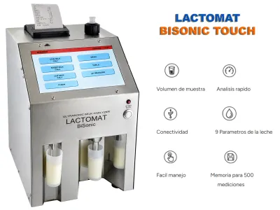 LACTOMAT BISONIC TOUCH ANALIZADOR POR ULTRASONIDO RAPIDO PARA LA MEDICIÓN DE PARAMETROS DE LA LECHE