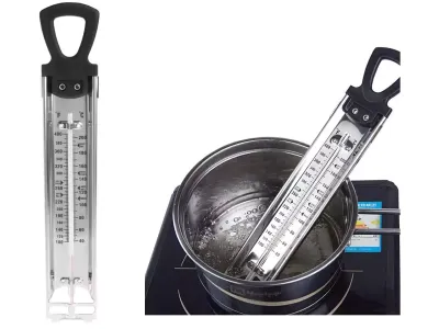 TERMÓMETRO ARTESANAL PARA AZÚCAR, DULCES, MERMELADAS Y PARA FREÍR [ 40° a 200°C]