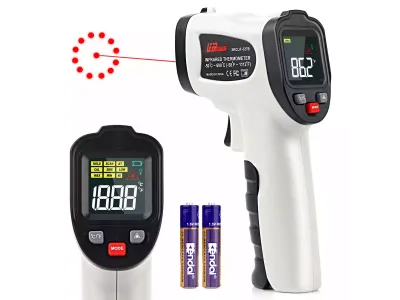 XRCLIF-327B TERMÓMETRO INFRARROJO SIN TACTO, PISTOLA DE TEMPERATURA LASER DE 12 PUNTOS [-50°C a 600°C] EMISIVIDAD Y CALIBRACIÓN