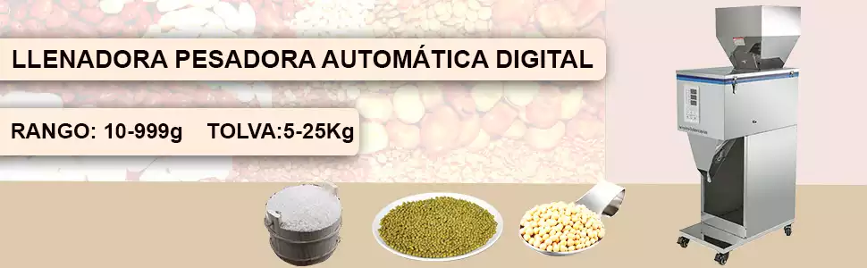 Llenadoras Dosificadoras Digitales Automáticas de Granos, Partículas y Polvo