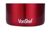 VONSHEF-500R SIFÓN DE CREMA CHANTILLY DE ALUMINIO - ESPUMADOR DE MOUSSES/SALSAS DE 500ML - ROJO