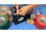PCB-A PRECINTADORA CIERRA CUELLO DE BOLSAS PLÁSTICAS CON CINTA ADHESIVA / ACERO PINTADO AZUL
