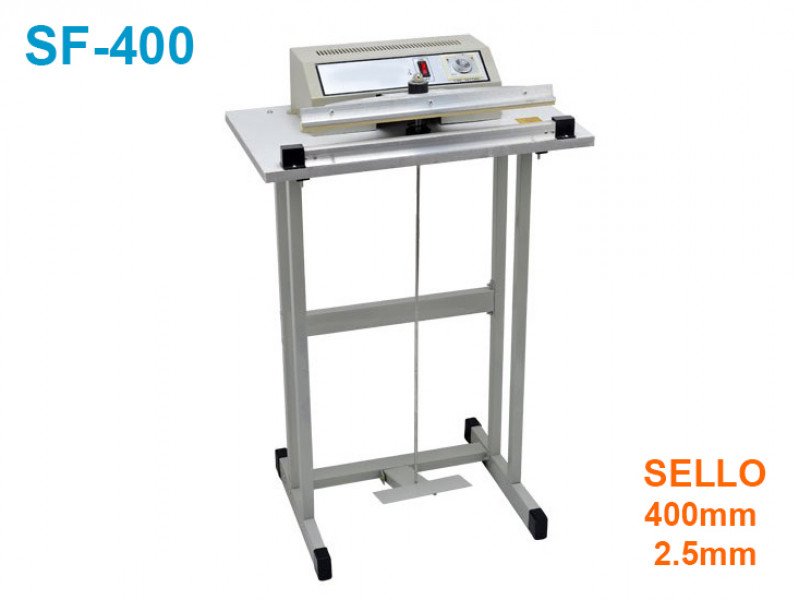 SF-400 SELLADORA DE IMPULSO DE PIE DE 400MM/3MM PARA USO LIVIANO