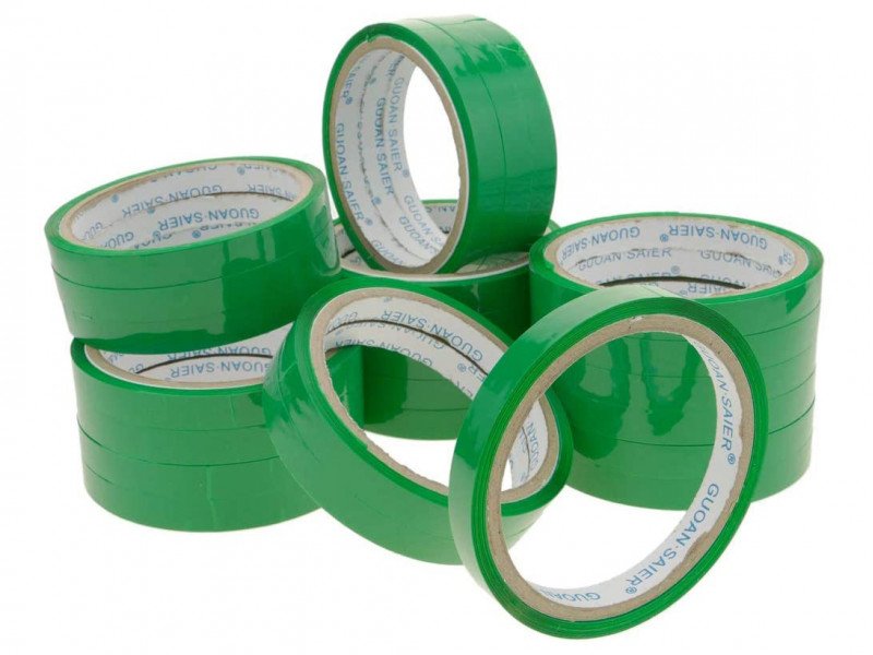 CAP-12x40V CINTA ADHESIVA VERDE PARA PRECINTADORAS CIERRA BOLSAS 12MM / 40M