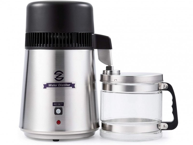 CO-Z DESTILADOR PURIFICADOR ELÉCTRICO DE AGUA DE ACERO INOXIDABLE (DESTILACIÓN: 1.5L/H)